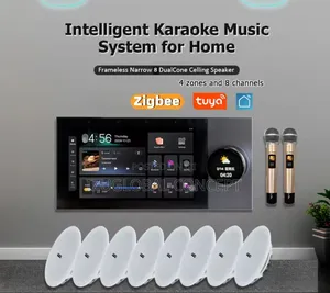 10-Inch Smart Home Background Music System with 8x50W Ceiling Speakers