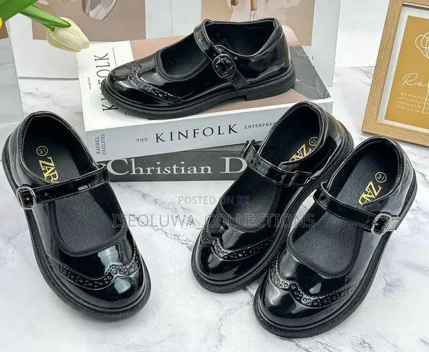 Girls' Classic Patent Leather Mary Jane School Shoes - 1