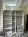 High Gloss Wardrobe with Glass Door & LED Light - 1