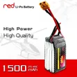 22.2V 45C 1500mAh 6S Lipo Battery - 4
