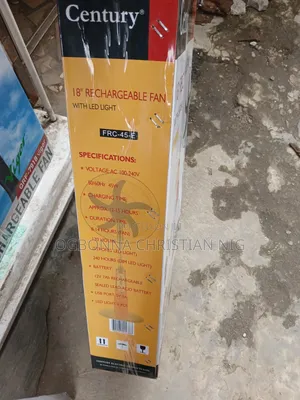 Century Rechargeable Fan Mai Girman Inch 18