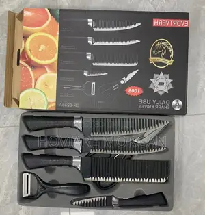 6-Piece Wavy Knife Set with Peeler & Scissors
