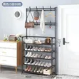 5-Tier Shoe and Bag Rack - Black - 2