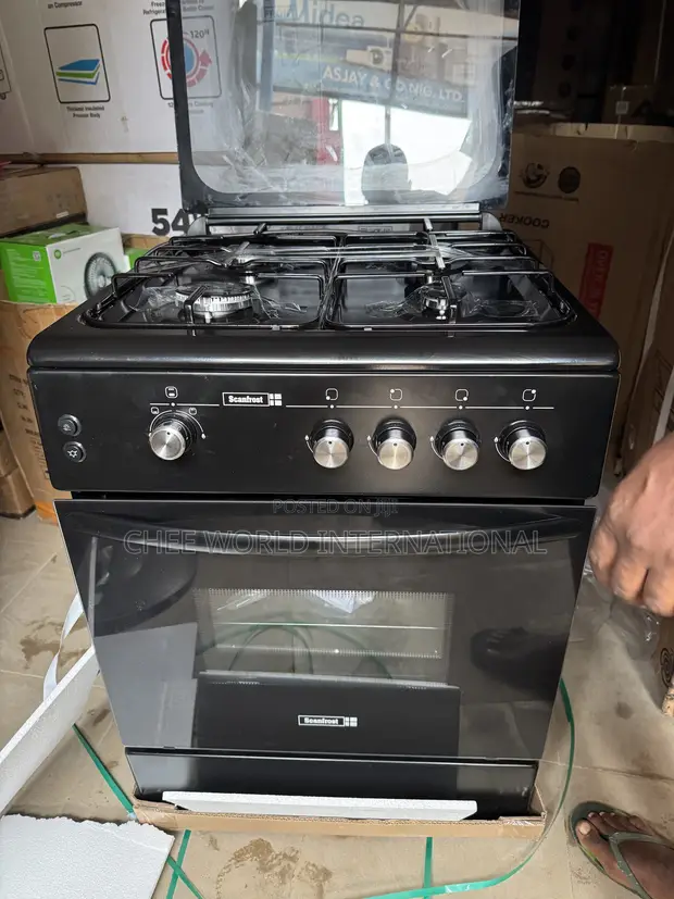 Original Scanfrost 60x60cm 4 Gas Burner Cooker with Oven Grill - 1