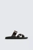 Original Zara Men's Leather Sandals - Brown - 1