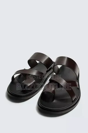 Original Zara Men's Leather Sandals - Brown