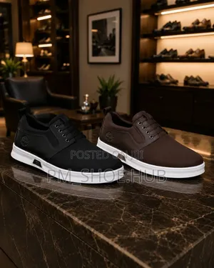 Men's Suede Leather Trim Sneakers - Black