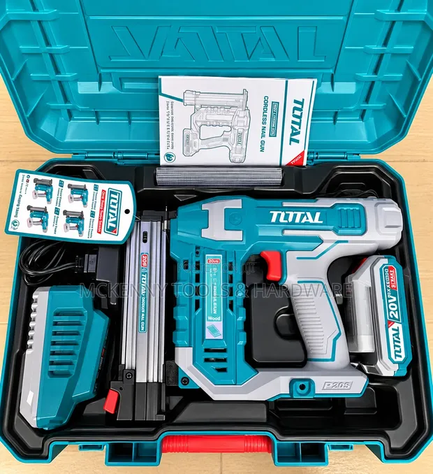 Total 20V Cordless Nail Gun / Brad Nailer Kit - 1