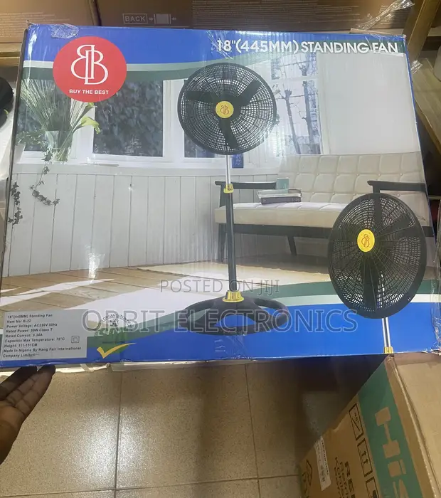 Brand New Bb Plastic Stand Fan 18-inch - 1