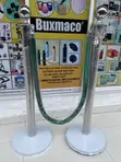 Crowd Control Stanchions with Green Rope - 3