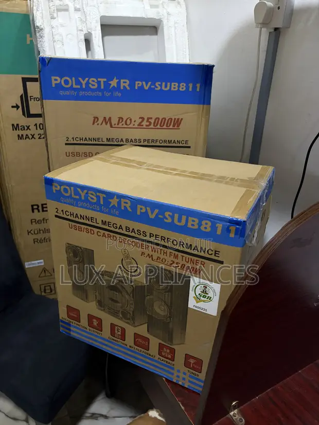 Polystar PV-SUB811 HiFi Speaker System with 8-Inch Subwoofer - 1