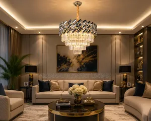 Loft Pendant Crystal Chandelier - Modern LED Ceiling Lamp