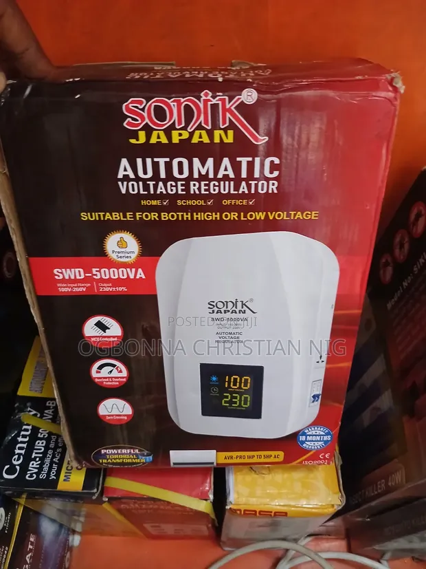 Sonik Wall Mount 5kva Stabilizer - 1