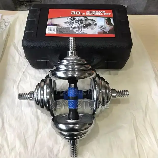 30kg Chrome Dumbbell Set - 1
