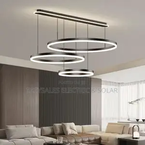Modern Three-Ring LED Living Room Chandelier