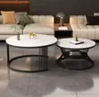 Premium Real Marble Center Table Nesting Set - 1
