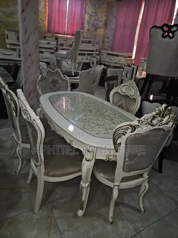 Royal Oval White Dining Set (Mutum 6) - 1
