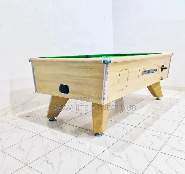 7ft Coin-Operated Marble Snooker Table - 1