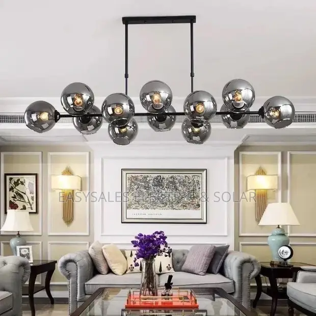 Grey Glass LED Pendant Lights - 1