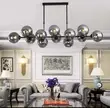 Grey Glass LED Pendant Lights - 3