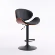 Modern Swivel Bar Stool with Bentwood Frame - 1