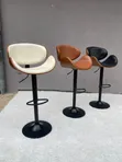 Modern Swivel Bar Stool with Bentwood Frame - 2