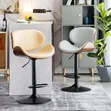 Modern Swivel Bar Stool with Bentwood Frame - 4