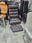 Executive Recliner Office Chair - Dark Brown Leather - 1