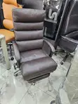Executive Recliner Office Chair - Dark Brown Leather - 2