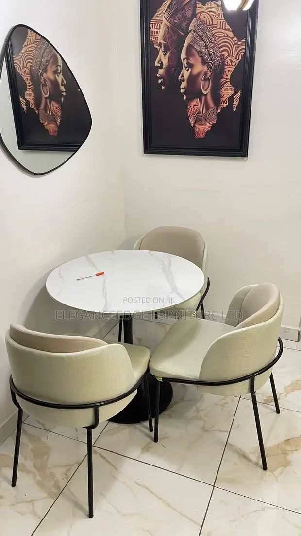 3 Seater Marble Top Dining Set - 1