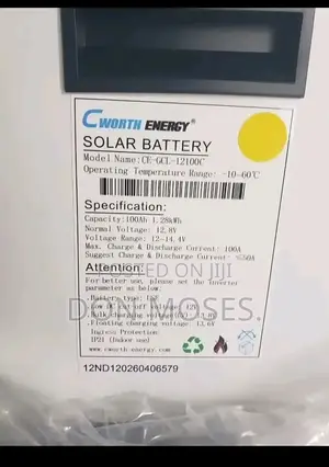 1.28kWh 12V Cworth Energy Baturin Solar Lithium
