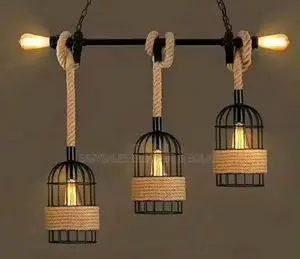 Nostalgic Rope Wire E27 Lantern Holder Pendant Light