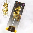 Golden Crown Number Cake Topper - 1