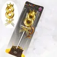 Golden Crown Number Cake Topper - 3