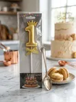 Golden Crown Number Cake Topper - 4