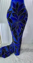 Luxury Hand-Beaded Velvet Lace Fabric - 3