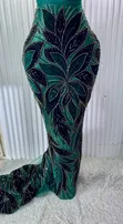 Luxury Hand-Beaded Velvet Lace Fabric - 5