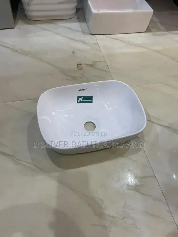 Premium Oval Countertop Wash Hand Basin - White - 1