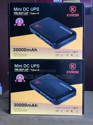 Kvron 30,000mAh Type-C Mini DC UPS (Powerbank na Router/CCTV)
