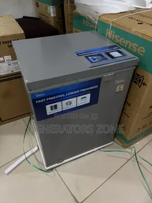 Midea 142L Chest Freezer - Grey, Fast Freezing LED Light