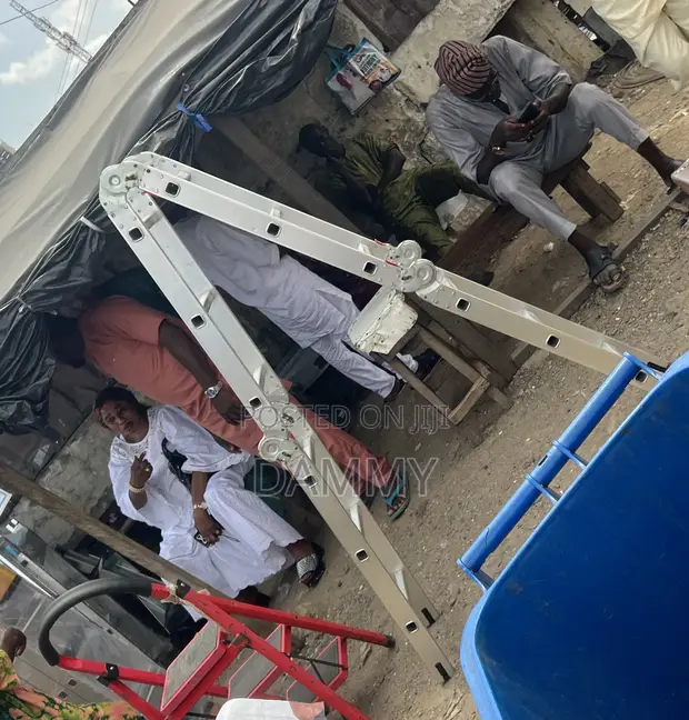 Sabon Aluminum Sau Biyu Mai Girma / Trestle Ladder - 1