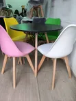 Brand New Basket Leg Dining Table with 4 Chairs - 1