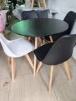 Brand New Basket Leg Dining Table with 4 Chairs - 3