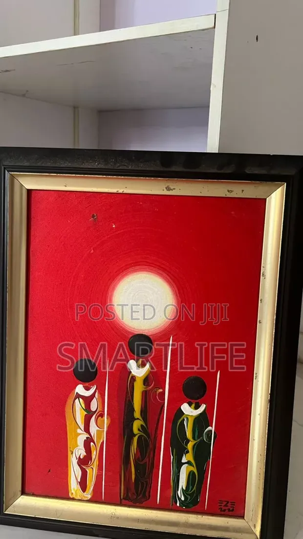 African Abstract Framed Wall Art Painting - 1