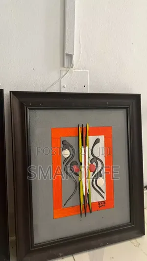 African Abstract Framed Wall Art Painting