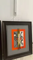 African Abstract Framed Wall Art Painting - 2