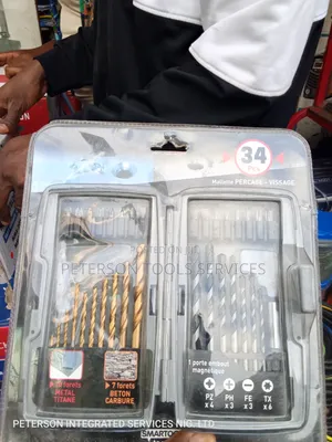 Brand New 34-Piece Metal & Wood Drill Bit Set