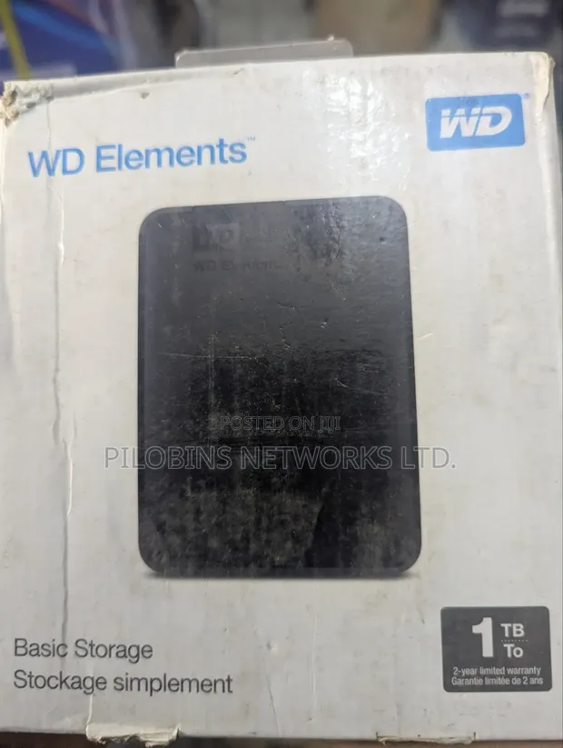 1TB WD Elements External Hard Drive - 1