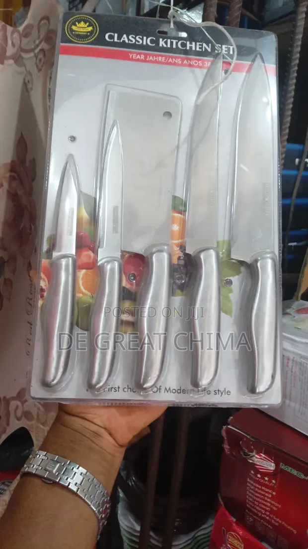Stainless Steel Knife Set with Butcher Knife - 1
