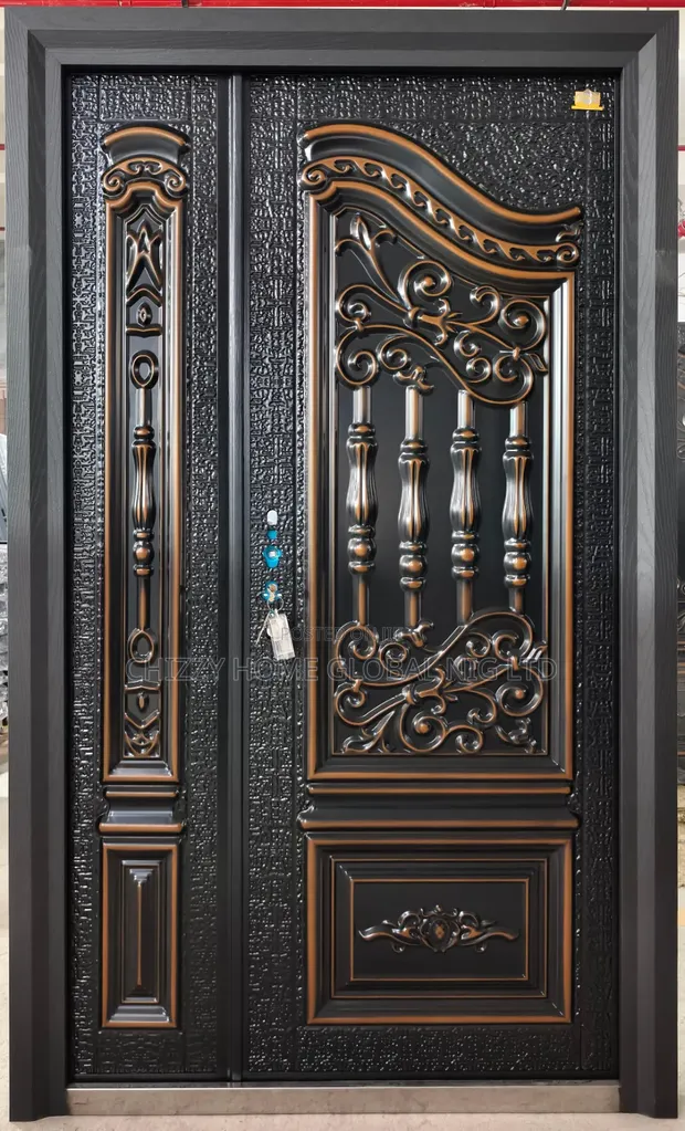 Armored Security Italian Copper Cast Door - Bible Design - 1